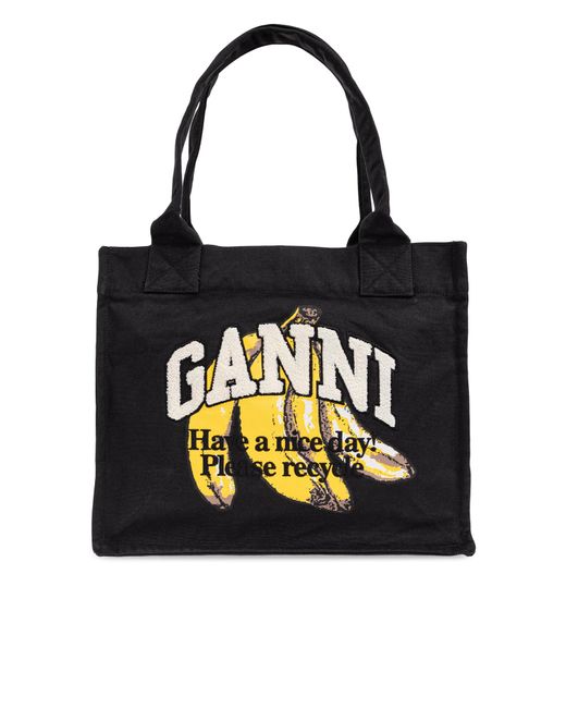 Ganni Black Shopper-Type Bag