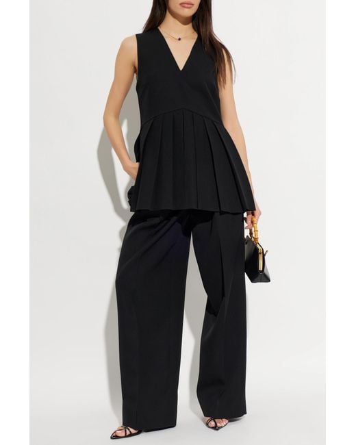 Jil Sander Black Wool Top