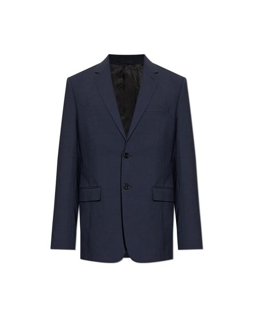 Theory Blue Blazer With Open Lapels for men