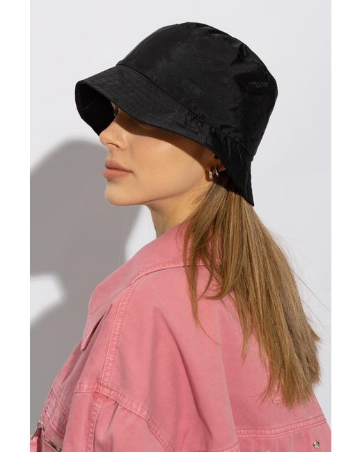 Moschino Pink Bucket Hat With Monogram