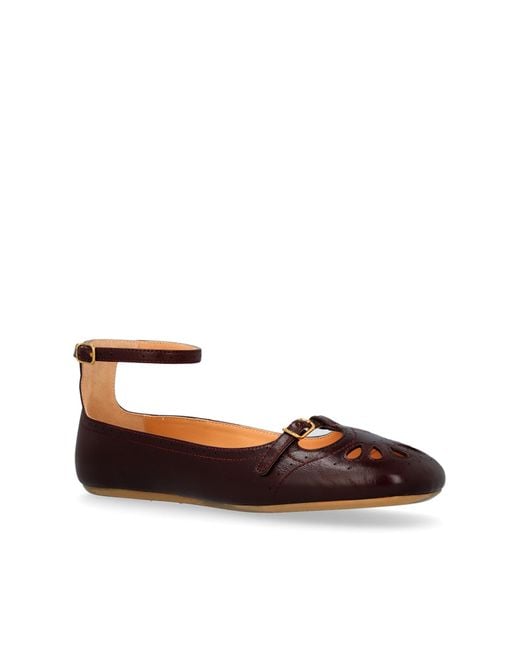 Chloé Natural Leather Ballet Flats 'Misty'