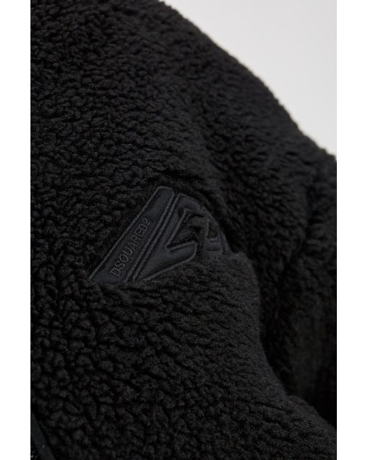 DSquared² Black Fleece Jacket With Logo