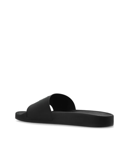 Amiri Black Rubber Flip-Flops With Logo for men