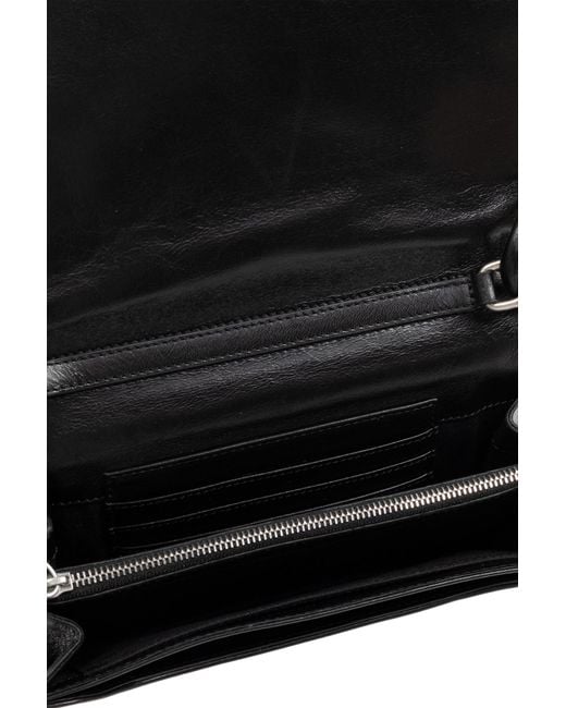 AMI Black Shoulder Bag for men