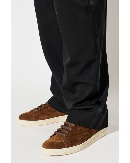 Tom Ford Brown Suede Sports Shoes for men