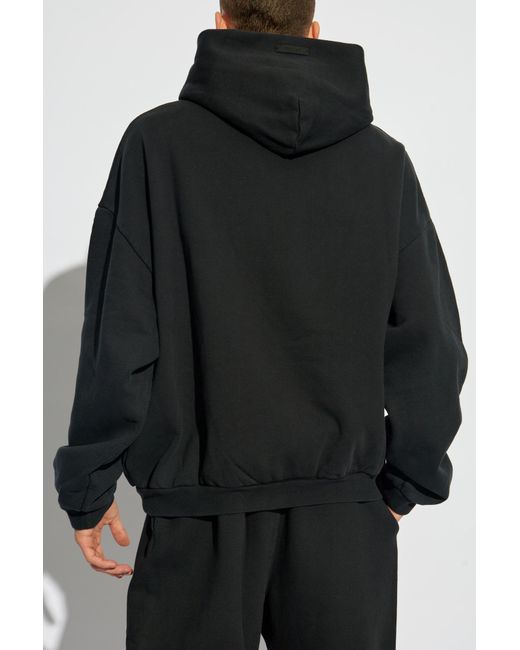 Fear Of God Black Printed Sweatshirt for men