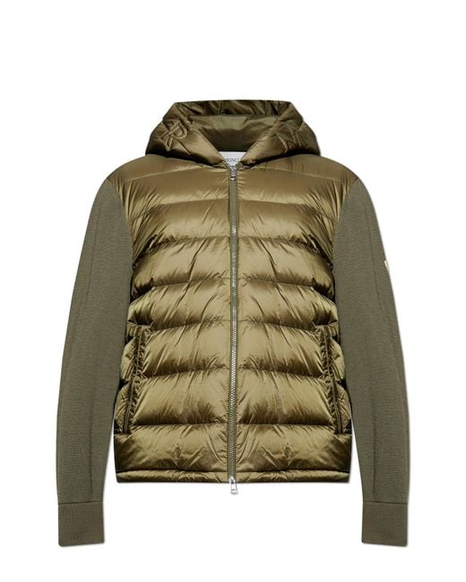 Moncler Green Wool Cardigan for men