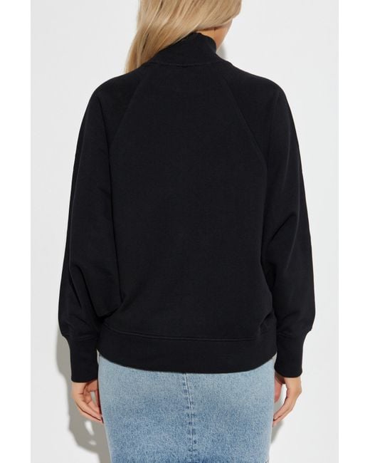Balmain Black Sweatshirt With Stand-Up Collar