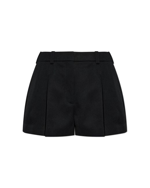 Givenchy Black Wool Shorts With Pleats