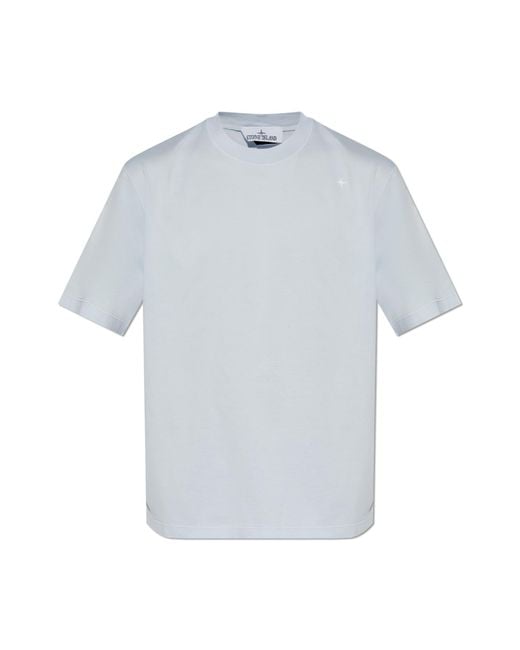 Stone Island Blue Shirt With Pockets for men