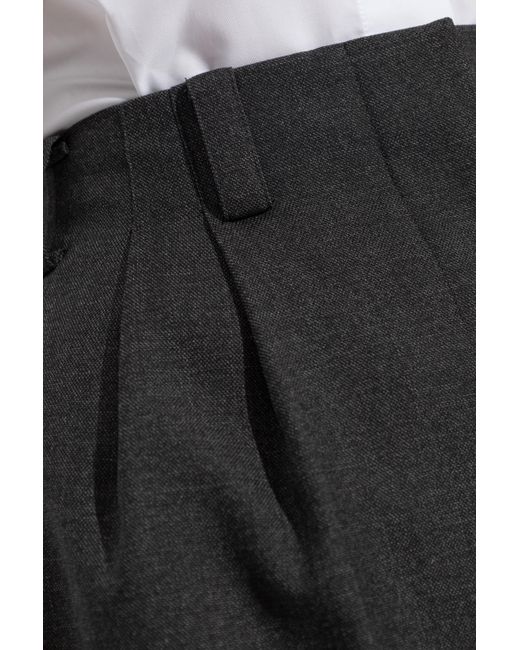 Givenchy Black High-Waisted Wool Trousers