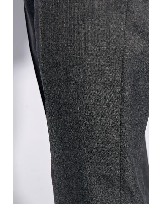 AMI Gray Pleat-front Trousers, for men