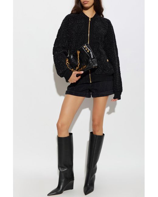 Balmain Black Tweed Cardigan