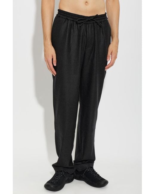 Sease Black Wool Trousers for men