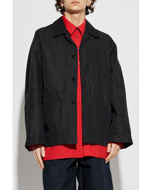 Lemaire Black Jacket With Pockets for men
