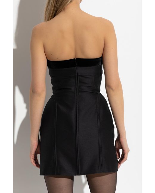 Tom Ford Black Short Dress With Bare Shoulders