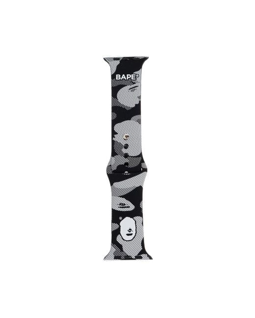 A Bathing Ape White Apple Watch Strap for men
