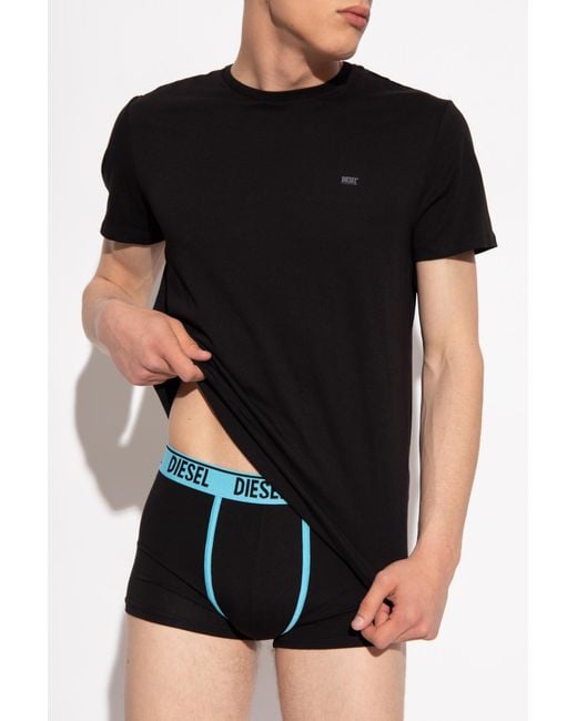 DIESEL Black 'Umtee' T-Shirt 3-Pack for men