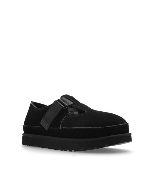 Ugg Black Suede Shoes 'W Goldenstar Mary Jane'