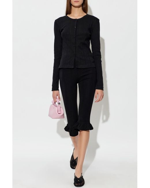 Ganni Black Fitted Cardigan
