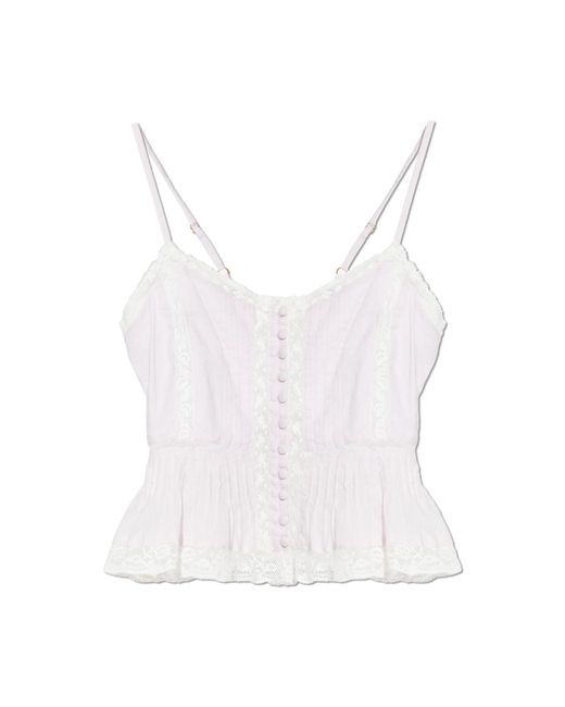 LoveShackFancy Pink Top 'Aleni'