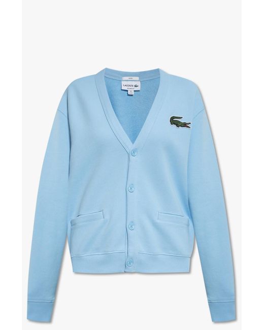Lacoste Blue Cardigan With Logo