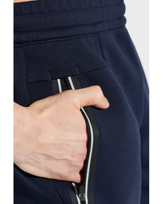 EA7 Blue Sweatpants With Logo Patch for men