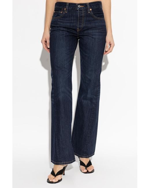 Re/done Blue Jeans With Flared Legs