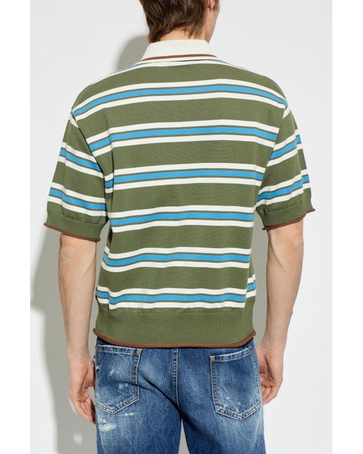 DSquared² Blue Polo With Logo for men