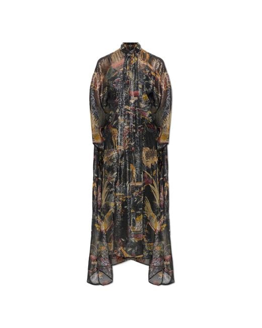 Etro Black Dress With Lurex Thread