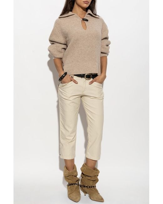 Isabel Marant Natural Wool Turtleneck 'Miranda'