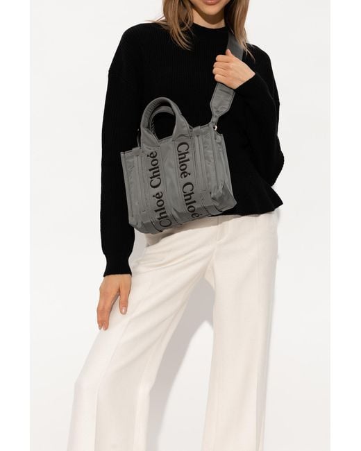 Chloé Black ‘Woody Small’ Shoulder Bag