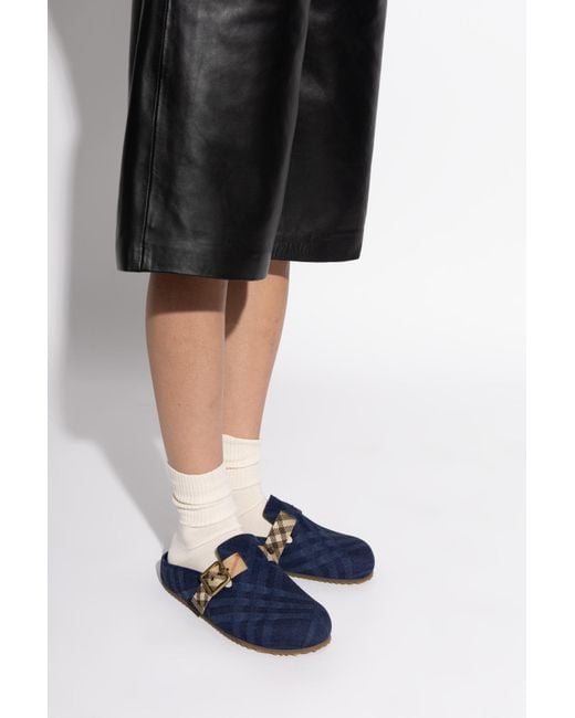 Burberry Blue 'Urchin' Slides