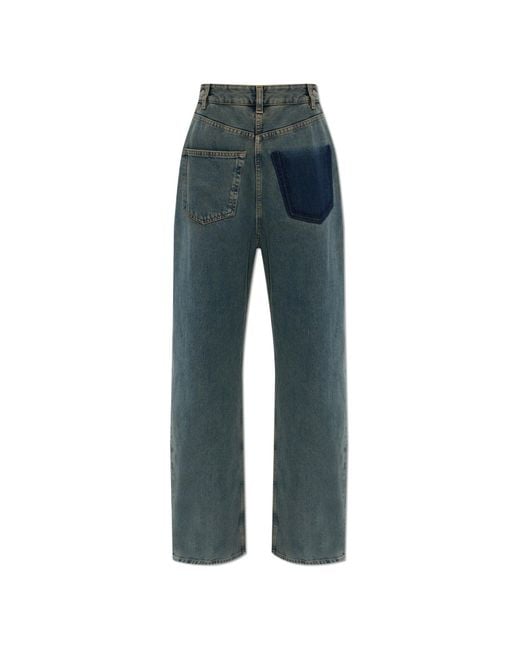 MM6 by Maison Margiela Blue Wide-Leg Jeans