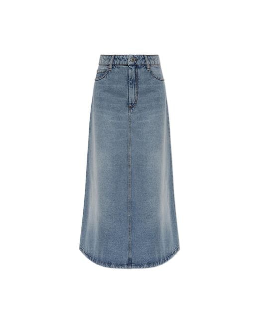 AMI Blue Denim Skirt
