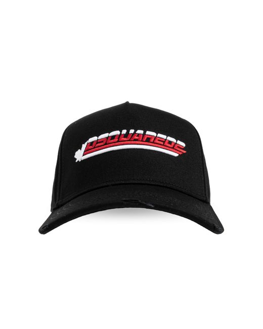 DSquared² Black Baseball Cap for men