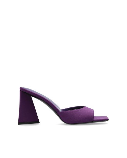 The Attico Purple Heeled Slippers 'Mini Devon'