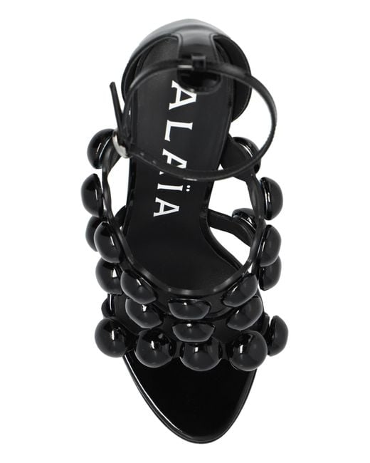 Alaïa Black Heeled Sandals 3 Straps