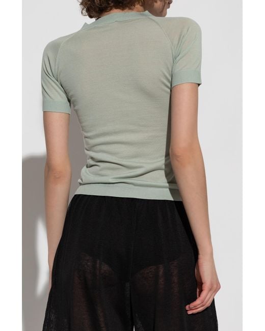 Alaïa Green Wool Top