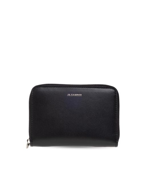 Jil Sander Black Leather Wallet for men