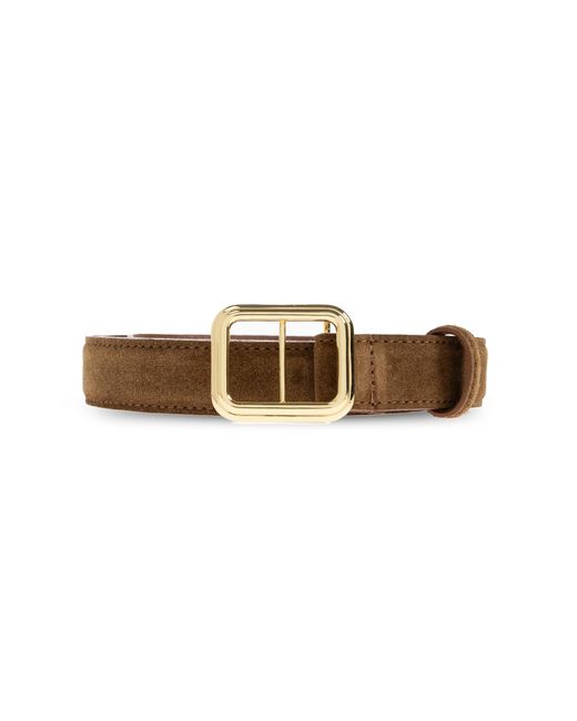 LIE STUDIO Brown Suede Belt "Georgia"