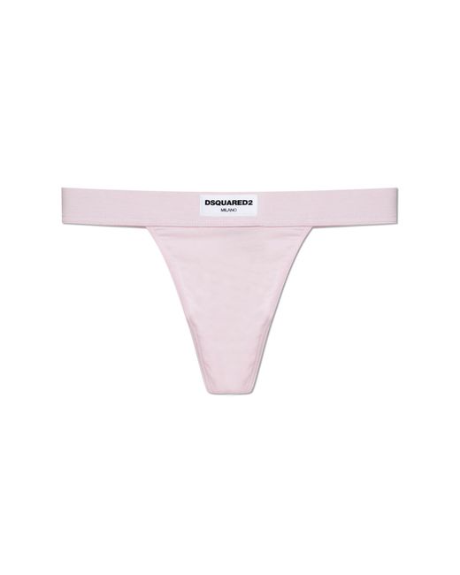 DSquared² Pink Strings With Logo Patch