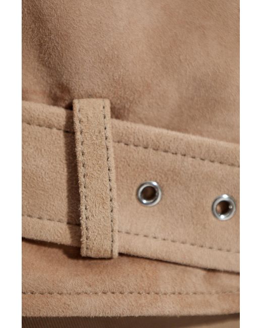 Alaïa Natural Suede Jacket With Hood