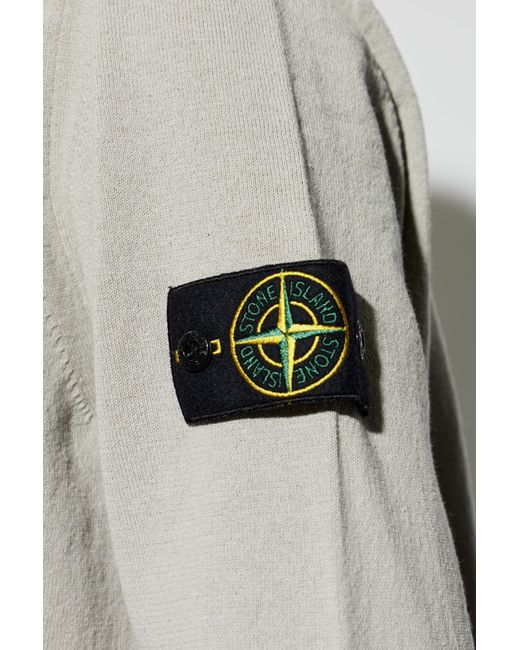 Stone Island Black Jacket With Patch for men