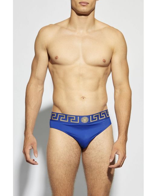 Versace Blue Swim Briefs for men