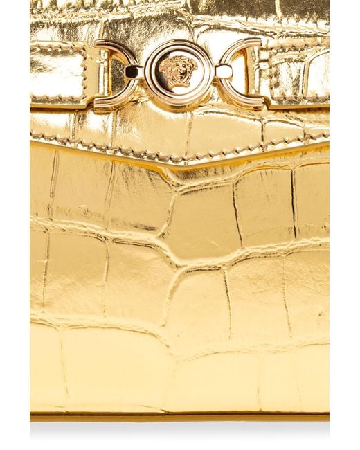 Versace Metallic Leather Handbag,