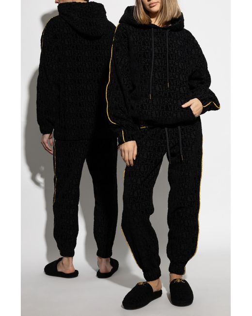 Versace Black Pants With Logo