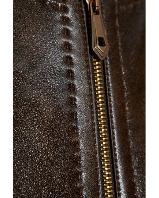 Max Mara Black Leather Jacket 'Gambero'
