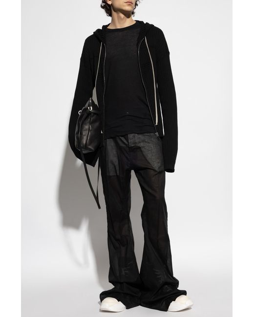 Rick Owens Black Transparent Trousers Bolan Bootcut for men