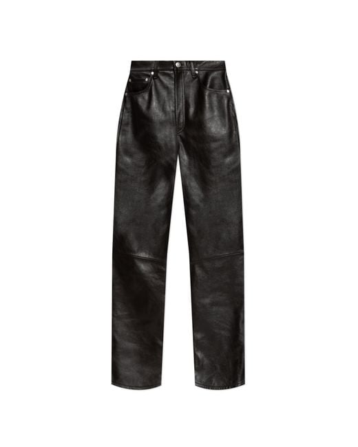 Rag & Bone Black Leather Trousers